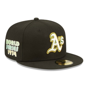 59fifty New Era Oakland Athletics Pop Fitted Gorras Negros | GYLUQ-7593