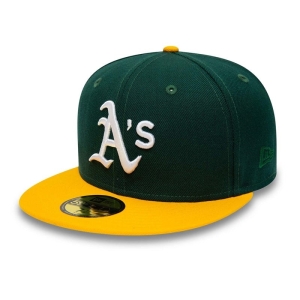 59fifty New Era Oakland Athletics Premium Authentic On Field Game Lana Fitted Gorras Verdes | VLMZO-7462