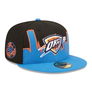 59fifty New Era Oklahoma City Thunder NBA 2022 Fitted Gorras Negros | MTNRW-6847