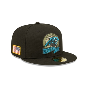 59fifty New Era Panthers NFL Salute To Service Fitted Gorras Negros | NDYOL-1280