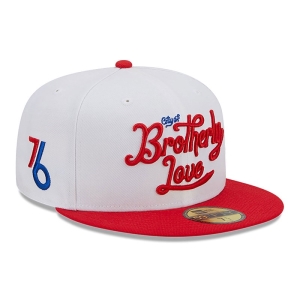 59fifty New Era Philadelphia 76ers Authentics City Edition Fitted Gorras Blancos | KXIWC-5846