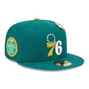 59fifty New Era Philadelphia 76ers Max Bet Fitted Gorras Verdes | VJFQH-7509