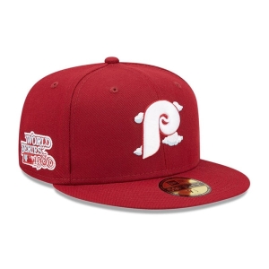 59fifty New Era Philadelphia Phillies Comic Cloud Fitted Gorras Rojos | EUNFG-9184