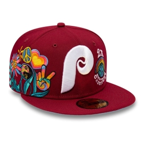 59fifty New Era Philadelphia Phillies Groovy Fitted Gorras Rojos | QMEVS-3645
