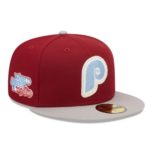 59fifty New Era Philadelphia Phillies Ne Letterman Fitted Gorras Rojos | UCKYM-9782