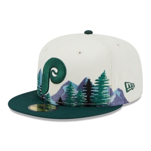59fifty New Era Philadelphia Phillies Outdoor Fitted Blancos | KFUND-9023