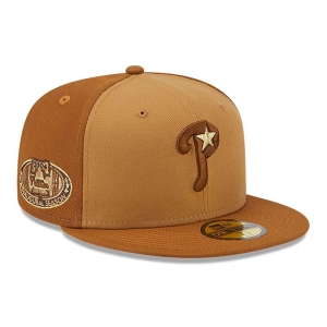 59fifty New Era Philadelphia Phillies Tri Tone Fitted Gorras Marrom | MHDZG-8423