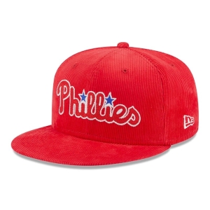 59fifty New Era Philadelphia Phillies Vintage Cord Fitted Gorras Rojos | TZDRN-3450