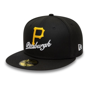 59fifty New Era Pittsburgh Pirates Dual Logo Fitted Gorras Negros | OERIZ-3789