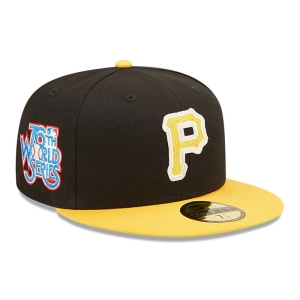 59fifty New Era Pittsburgh Pirates Ne Letterman Fitted Gorras Negros | JGRHP-4367