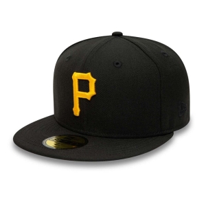 59fifty New Era Pittsburgh Pirates Premium Authentic On Field Game Lana Fitted Gorras Negros | RTCZG-1958