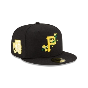 59fifty New Era Pittsburgh Pirates Side Patch Bloom Fitted Gorras Negros | BITPF-5376