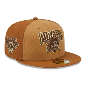 59fifty New Era Pittsburgh Pirates Tri Tone Fitted Gorras Marrom | ECJSK-4185