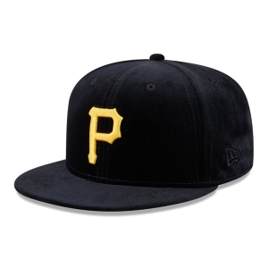 59fifty New Era Pittsburgh Pirates Velvet Fitted Gorras Negros | VPMYS-8245