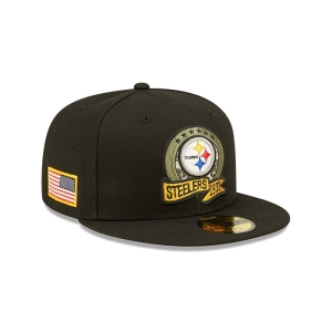 59fifty New Era Pittsburgh Steelers NFL Salute To Service Fitted Gorras Negros | EOCWL-2895