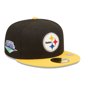 59fifty New Era Pittsburgh Steelers Ne Letterman Fitted Gorras Negros | PDKNU-2593