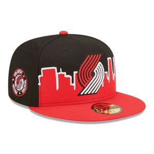 59fifty New Era Portland Trial Blazers NBA 2022 Fitted Gorras Negros | TCPED-9570