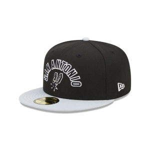 59fifty New Era San Antonio Spurs NBA Classic Fitted Gorras Negros | KPFAE-3619
