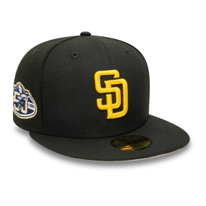 59fifty New Era San Diego Padres 50th Anniversary Fitted Gorras Negros | LVKOP-5204
