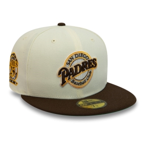 59fifty New Era San Diego Padres Chrome Fitted Gorras Blancos | OPLFS-6704