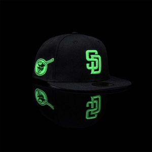 59fifty New Era San Diego Padres Glow In The Fitted Gorras Negros | PTBVS-6504