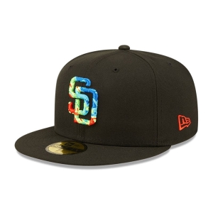 59fifty New Era San Diego Padres Infrared Fitted Gorras Negros | AWUMZ-3298