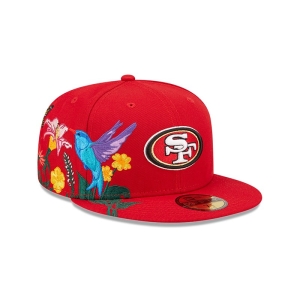 59fifty New Era San Francisco 49ers NFL Blooming Fitted Gorras Rojos | FLOGR-6145