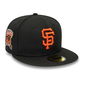 59fifty New Era San Francisco Giants 50th Anniversary Fitted Gorras Negros | HGMXJ-6947