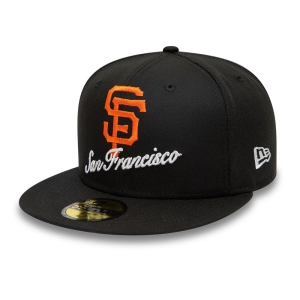 59fifty New Era San Francisco Giants Dual Logo Fitted Gorras Negros | OSCJL-3906