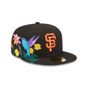 59fifty New Era San Francisco Giants MLB Blooming Fitted Gorras Negros | PQINY-9731