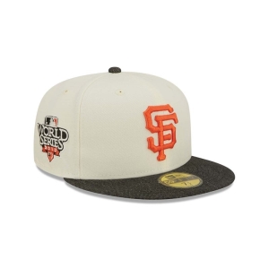 59fifty New Era San Francisco Giants MLB Chrome Fitted Gorras Blancos | TZIRU-3609