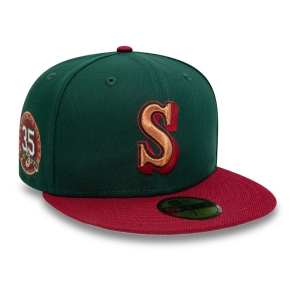 59fifty New Era Seattle Mariners 35 Years Fitted Gorras Verdes | QOGLB-3281