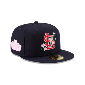 59fifty New Era St. Louis Cardinals Side Patch Bloom Fitted Gorras Azules | PKCLA-3468