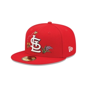 59fifty New Era St. Louis Cardinals Watercolour Floral Gorras Rojos | DSMRV-8926