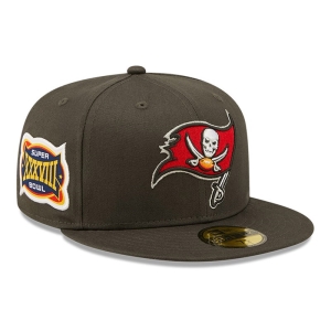 59fifty New Era Tampa Bay Buccaneers Side Patch Fitted Gorras Grises | XGROZ-0851