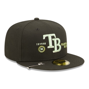 59fifty New Era Tampa Bay Rays MLB Money Fitted Gorras Negros | MNOSJ-8016