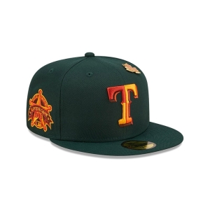 59fifty New Era Texas Rangers Leafy Fitted Gorras Verdes | RQJGA-5813