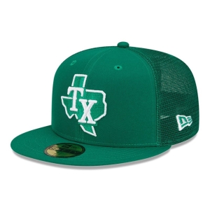 59fifty New Era Texas Rangers MLB St Patricks Day Gorras Verdes | GRXZY-3482