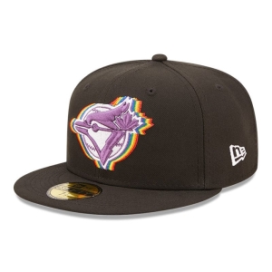 59fifty New Era Toronto Jays MLB Prismatic Fitted Fitted Fitted Gorras Negros | TKMAI-2793
