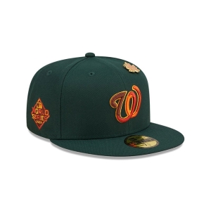 59fifty New Era Washington Leafy Fitted Gorras Verdes | XCQSW-1394