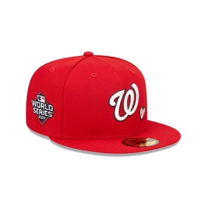 59fifty New Era Washington MLB Team Heart Fitted Gorras Rojos | UITQV-8436