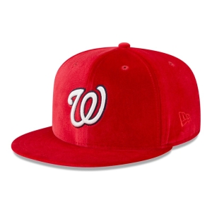59fifty New Era Washington Nationals Velvet Fitted Gorras Rojos | GMBQC-6582