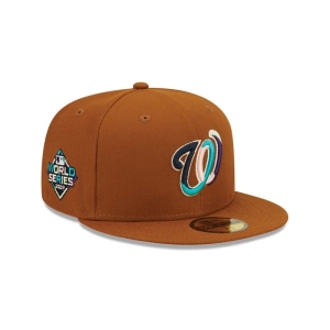 59fifty New Era Washington Nationals Vintage Floral Gorras Marrom | DHSZO-6710