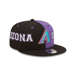 9fifty New Era Arizona Diamondbacks Teamsplit Gorras Negros | VZMOK-0429