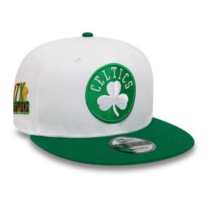 9fifty New Era Boston Celtics Crown Patches Gorras Blancos | BHVNY-9845