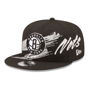 9fifty New Era Brooklyn Nets NBA Sweep Gorras Negros | DIFAK-3657