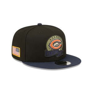 9fifty New Era Chicago Bears NFL Salute To Service Gorras Negros | TBYZX-7190