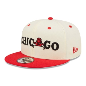 9fifty New Era Chicago Bulls Logo Blend Gorras Blancos | ZFGVL-1936
