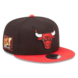 9fifty New Era Chicago Bulls Team Patch Gorras Negros | RUKEQ-2981