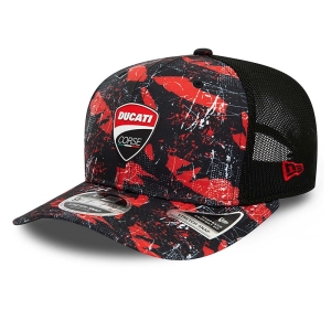 9fifty New Era Ducati All Over Print Corse Logo Stretch-snap Gorras Negros | OMGNP-9205